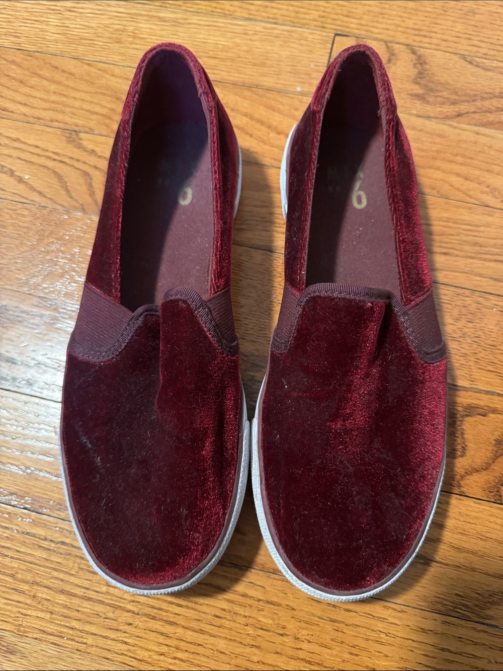 Mix No. 6 Burgundy Velvet Slip-On Sneakers